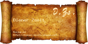 Diener Zsolt névjegykártya